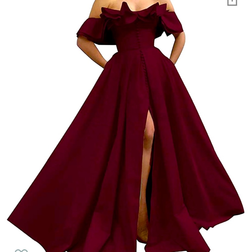 Off the shoulder, Corset, Satin Formal Dress